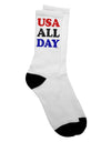 American Pride - Distressed Patriotic Design Adult Crew Socks by TooLoud-Socks-TooLoud-White-Ladies-4-6-Davson Sales