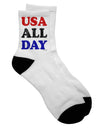 American Pride - Distressed Patriotic Design Adult Short Socks by TooLoud-Socks-TooLoud-White-Ladies-4-6-Davson Sales