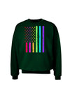 American Pride - Rainbow Flag Adult Dark Sweatshirt-Sweatshirts-TooLoud-Deep-Forest-Green-Small-Davson Sales