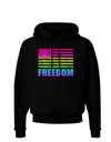 American Pride - Rainbow Flag - Freedom Dark Hoodie Sweatshirt-Hoodie-TooLoud-Black-Small-Davson Sales