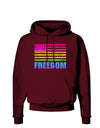 American Pride - Rainbow Flag - Freedom Dark Hoodie Sweatshirt-Hoodie-TooLoud-Maroon-Small-Davson Sales