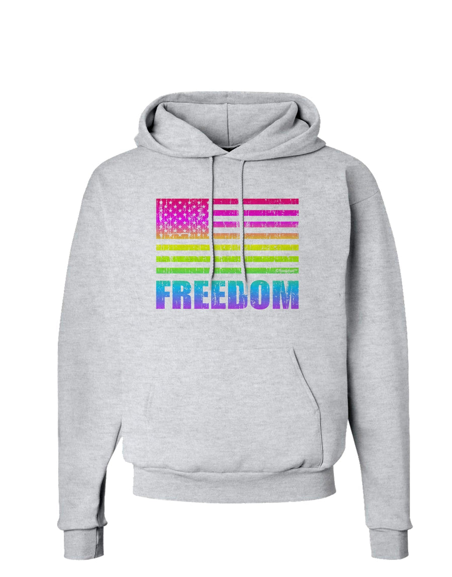 American Pride - Rainbow Flag - Freedom Hoodie Sweatshirt-Hoodie-TooLoud-White-Small-Davson Sales