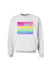 American Pride - Rainbow Flag - Freedom Sweatshirt-Sweatshirts-TooLoud-White-Small-Davson Sales