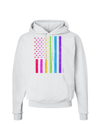 American Pride - Rainbow Flag Hoodie Sweatshirt-Hoodie-TooLoud-White-Small-Davson Sales