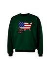 American Roots Design - American Flag Adult Dark Sweatshirt by TooLoud-Sweatshirts-TooLoud-Deep-Forest-Green-Small-Davson Sales