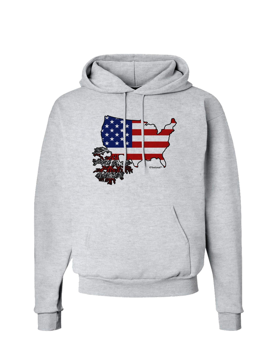 American Roots Design - American Flag Hoodie Sweatshirt by TooLoud-Hoodie-TooLoud-White-Small-Davson Sales