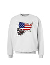 American Roots Design - American Flag Sweatshirt by TooLoud-Sweatshirts-TooLoud-White-Small-Davson Sales