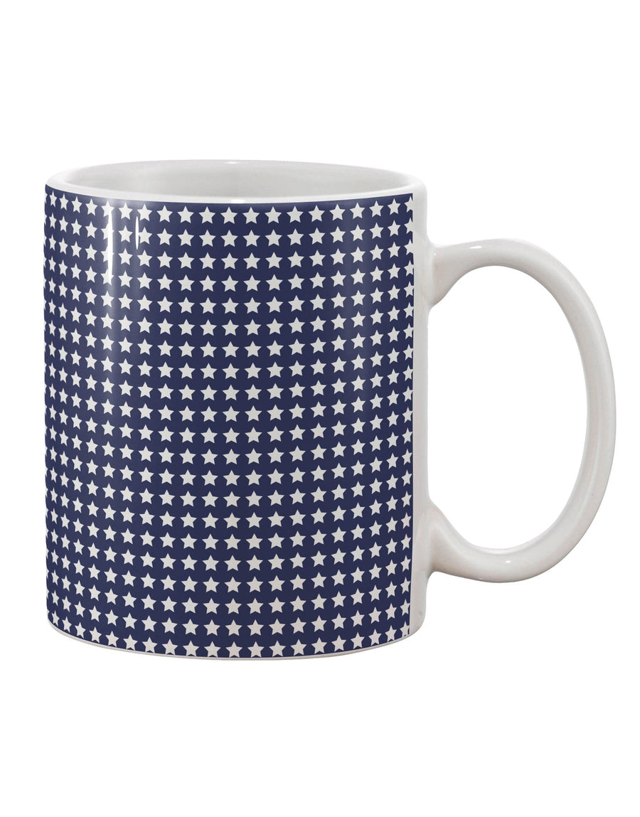 Americana Stars Pattern Printed 11 oz Coffee Mug - Expertly Crafted Drinkware TooLoud-11 OZ Coffee Mug-TooLoud-White-Davson Sales