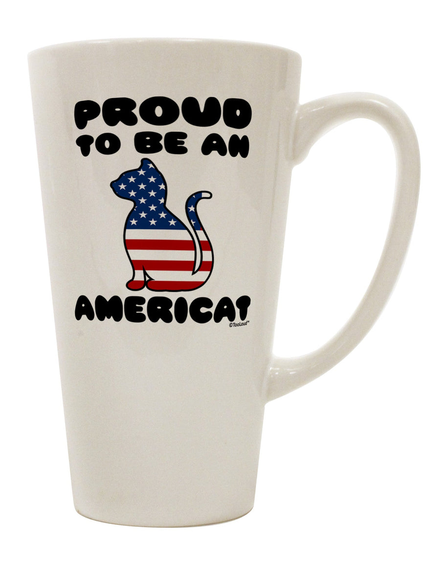 Americat 16 Ounce Conical Latte Coffee Mug - Expertly Crafted for Your Enjoyment-Conical Latte Mug-TooLoud-White-Davson Sales