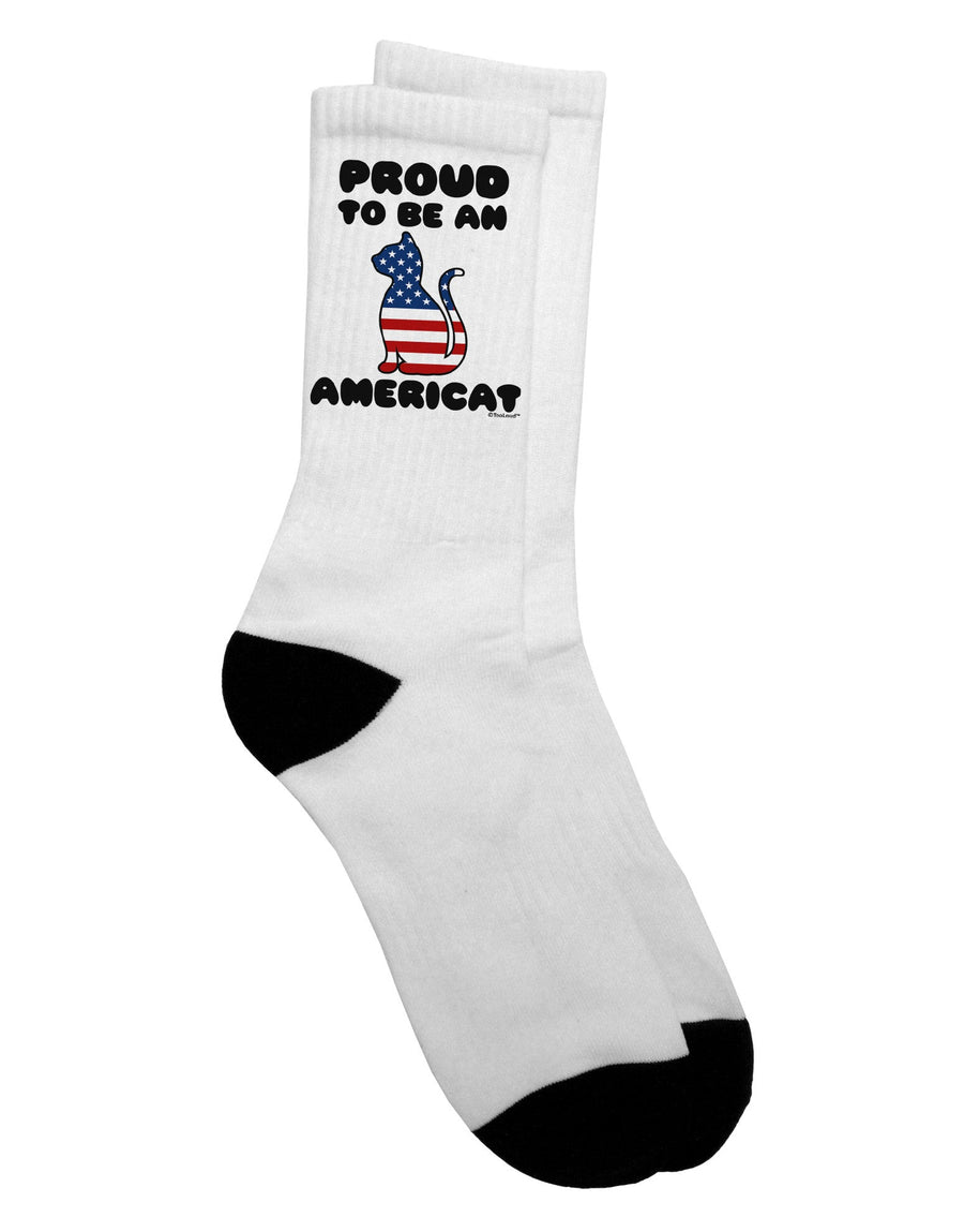 Americat Adult Crew Socks - A Proud Expression of Patriotism by TooLoud-Socks-TooLoud-White-Ladies-4-6-Davson Sales