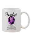 Amethyst Birthstone 11 oz Coffee Mug - Expertly Crafted by TooLoud-11 OZ Coffee Mug-TooLoud-White-Davson Sales