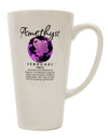 Amethyst Birthstone Conical Latte Coffee Mug - Expertly Crafted by TooLoud-Conical Latte Mug-TooLoud-White-Davson Sales