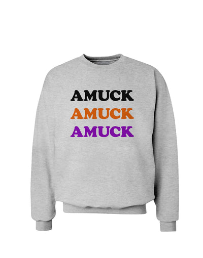 Amuck Amuck Amuck Halloween Sweatshirt-Sweatshirts-TooLoud-AshGray-Small-Davson Sales