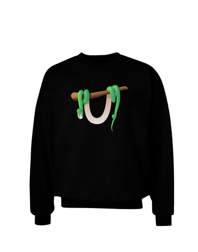 Anaconda Design Green Adult Dark Sweatshirt-Sweatshirts-TooLoud-Black-Small-Davson Sales