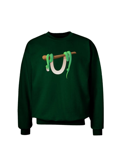 Anaconda Design Green Adult Dark Sweatshirt-Sweatshirts-TooLoud-Deep-Forest-Green-Small-Davson Sales