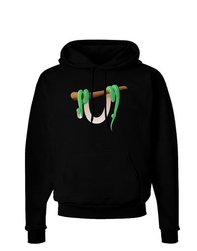 Anaconda Design Green Dark Hoodie Sweatshirt-Hoodie-TooLoud-Black-Small-Davson Sales