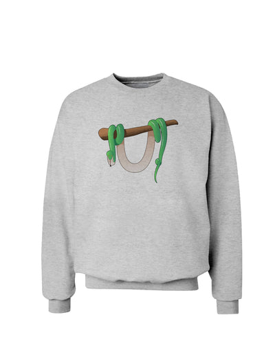 Anaconda Design Green Sweatshirt-Sweatshirts-TooLoud-AshGray-Small-Davson Sales