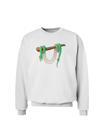 Anaconda Design Green Sweatshirt-Sweatshirts-TooLoud-White-Small-Davson Sales