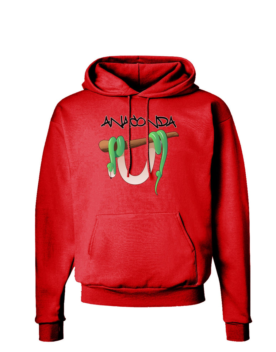 Anaconda Design Green Text Dark Hoodie Sweatshirt-Hoodie-TooLoud-Black-Small-Davson Sales