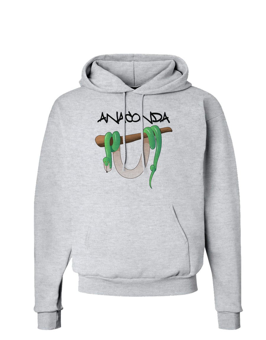 Anaconda Design Green Text Hoodie Sweatshirt-Hoodie-TooLoud-White-Small-Davson Sales