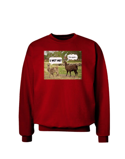 Angry Standing Llamas Adult Dark Sweatshirt by TooLoud-Sweatshirts-TooLoud-Deep-Red-Small-Davson Sales