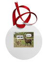 Angry Standing Llamas Circular Metal Ornament by TooLoud-Ornament-TooLoud-White-Davson Sales