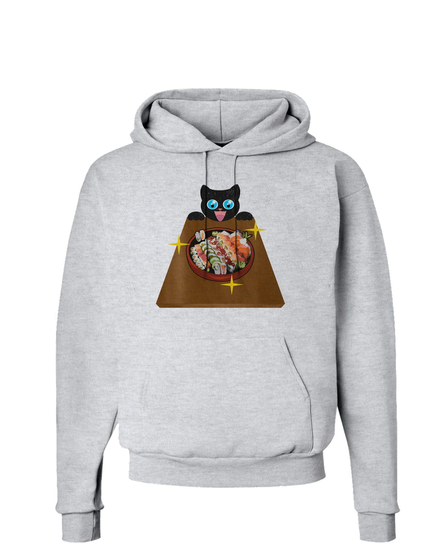 Anime Cat Loves Sushi Hoodie Sweatshirt by TooLoud-Hoodie-TooLoud-White-Small-Davson Sales