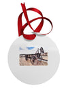 Antique Vehicle Circular Metal Ornament-Ornament-TooLoud-White-Davson Sales