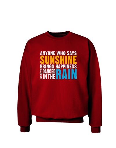 Anyone Who Says Sunshine Inspirational Quote Adult Dark Sweatshirt-Sweatshirts-TooLoud-Deep-Red-Small-Davson Sales