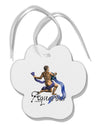 Aquarius Color Illustration Paw Print Shaped Ornament-Ornament-TooLoud-White-Davson Sales