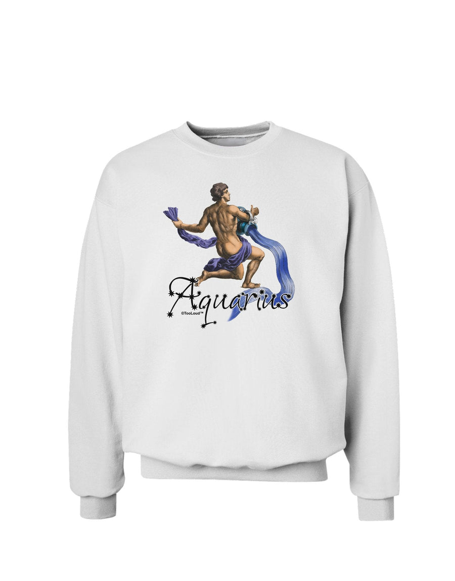 Aquarius Color Illustration Sweatshirt-Sweatshirts-TooLoud-White-XXX-Large-Davson Sales