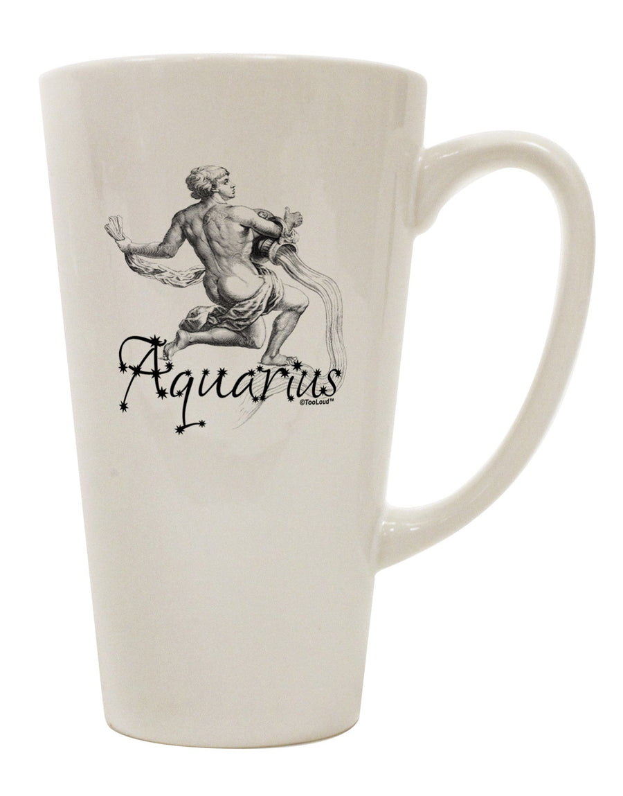 Aquarius Illustrated 16 oz Conical Latte Coffee Mug - TooLoud-Conical Latte Mug-TooLoud-White-Davson Sales