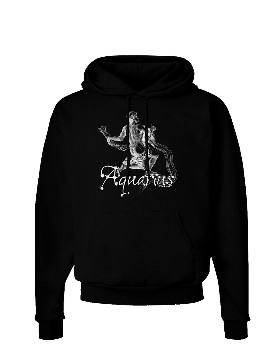 Aquarius Illustration Dark Hoodie Sweatshirt-Hoodie-TooLoud-Black-XXX-Large-Davson Sales