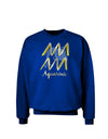 Aquarius Symbol Adult Dark Sweatshirt-Sweatshirts-TooLoud-Deep-Royal-Blue-Small-Davson Sales