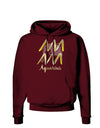 Aquarius Symbol Dark Hoodie Sweatshirt-Hoodie-TooLoud-Maroon-Small-Davson Sales