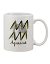 Aquarius Symbol Embellished 11 oz Coffee Mug - TooLoud-11 OZ Coffee Mug-TooLoud-White-Davson Sales