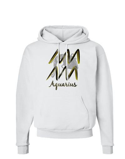 Aquarius Symbol Hoodie Sweatshirt-Hoodie-TooLoud-White-Small-Davson Sales