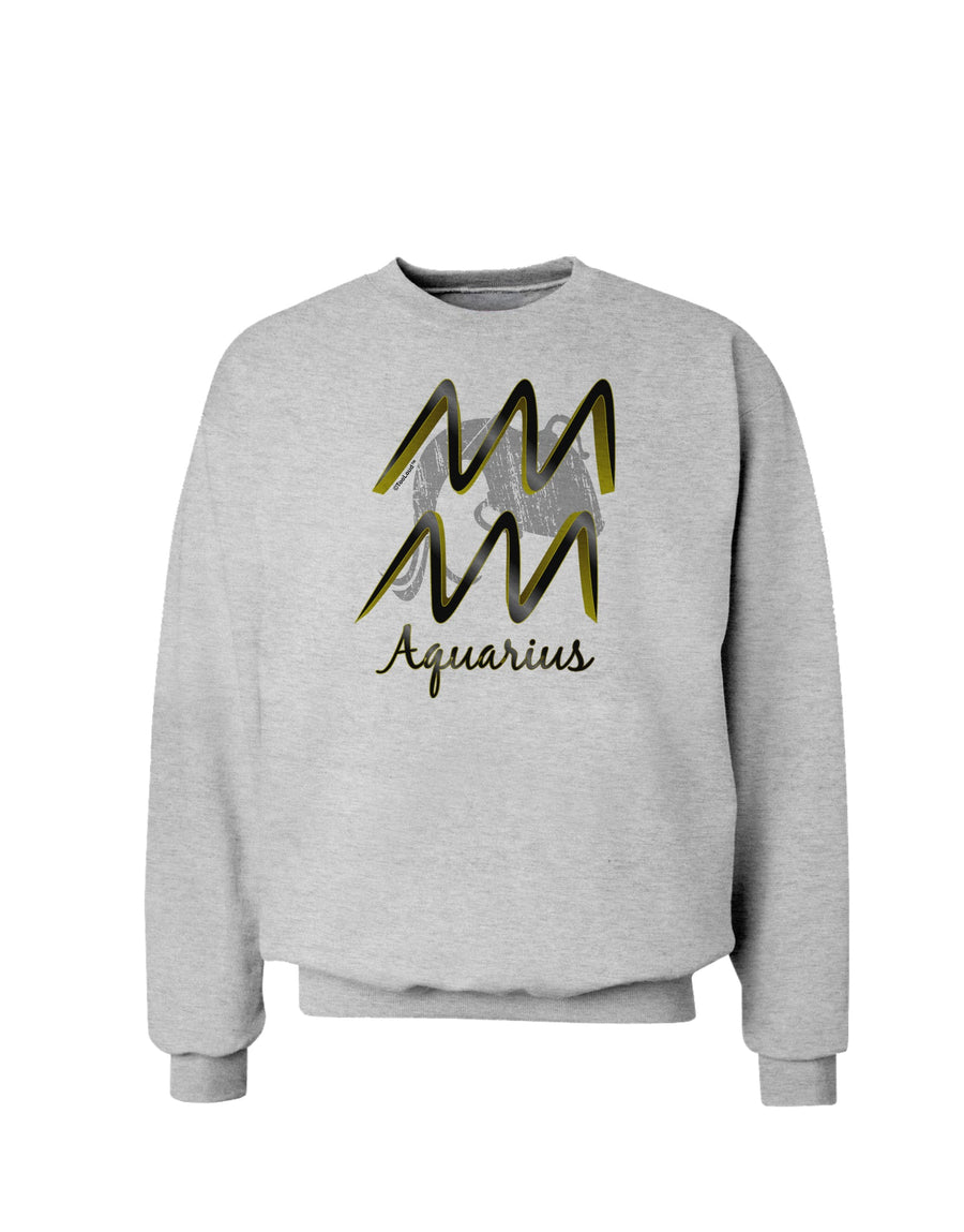 Aquarius Symbol Sweatshirt-Sweatshirts-TooLoud-White-Small-Davson Sales