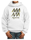 Aquarius Symbol Youth Hoodie Pullover Sweatshirt-Youth Hoodie-TooLoud-White-XS-Davson Sales