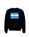 Argentina Flag Adult Dark Sweatshirt-Sweatshirts-TooLoud-Black-Small-Davson Sales