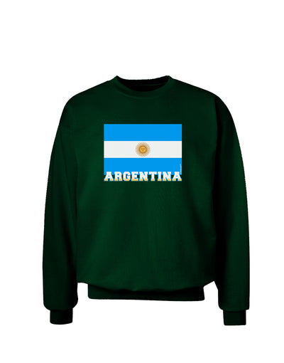 Argentina Flag Adult Dark Sweatshirt-Sweatshirts-TooLoud-Deep-Forest-Green-Small-Davson Sales