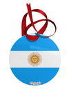 Argentina Flag AOP Circular Metal Ornament All Over Print-Ornament-TooLoud-White-Davson Sales