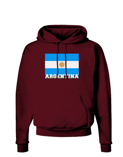 Argentina Flag Dark Hoodie Sweatshirt-Hoodie-TooLoud-Maroon-Small-Davson Sales