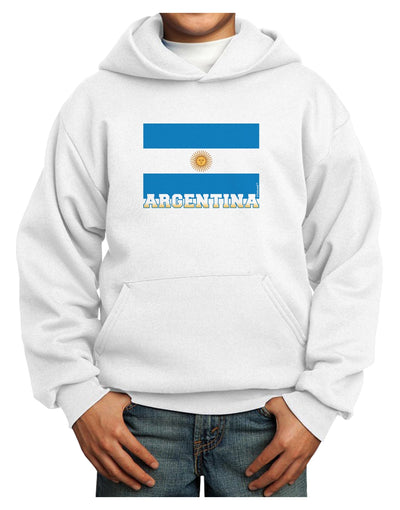 Argentina Flag Youth Hoodie Pullover Sweatshirt-Youth Hoodie-TooLoud-White-XS-Davson Sales