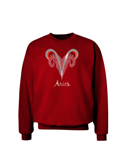 Aries Symbol Adult Dark Sweatshirt-Sweatshirts-TooLoud-Deep-Red-Small-Davson Sales