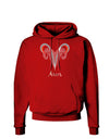 Aries Symbol Dark Hoodie Sweatshirt-Hoodie-TooLoud-Red-Small-Davson Sales