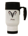 Aries Symbol Stainless Steel 14oz Travel Mug-Travel Mugs-TooLoud-White-Davson Sales