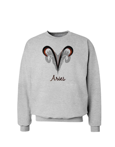 Aries Symbol Sweatshirt-Sweatshirts-TooLoud-AshGray-Small-Davson Sales