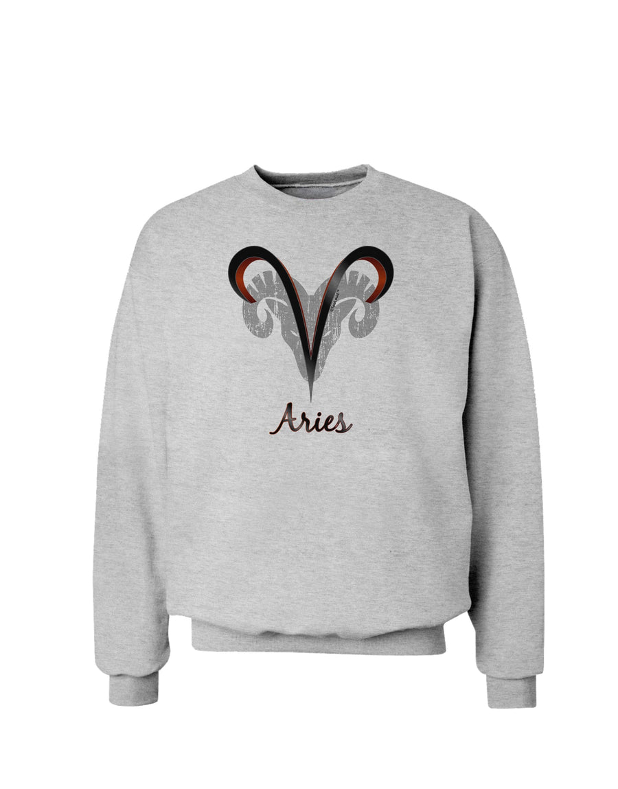 Aries Symbol Sweatshirt-Sweatshirts-TooLoud-White-Small-Davson Sales