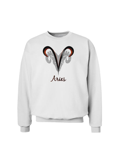 Aries Symbol Sweatshirt-Sweatshirts-TooLoud-White-Small-Davson Sales